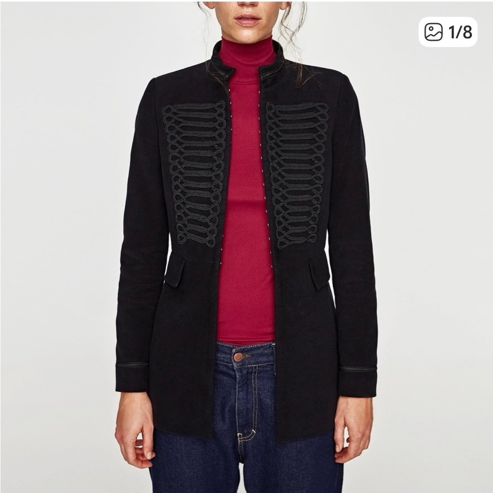 Zara Women's Black Military Style Jacket